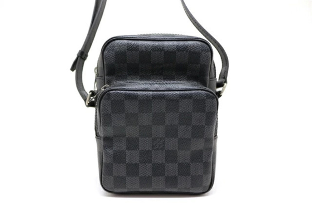 LOUIS VUITTON Bag Shoulder Rem Damier Graphite Black